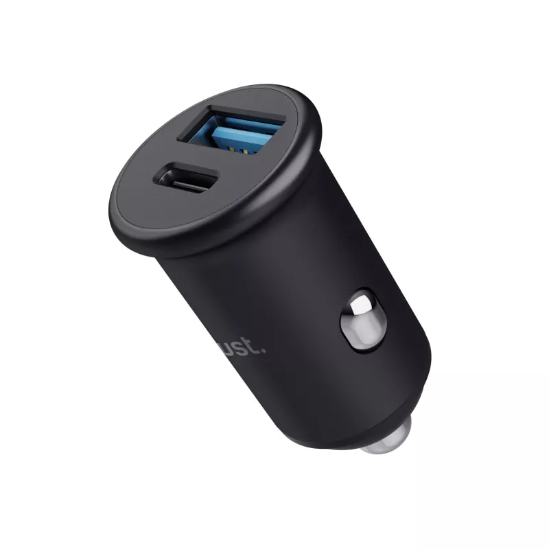 Trust Maxo 25197 autolader, 38 W, PD 3.0, QC 3.0, USB + USB-C, zwart