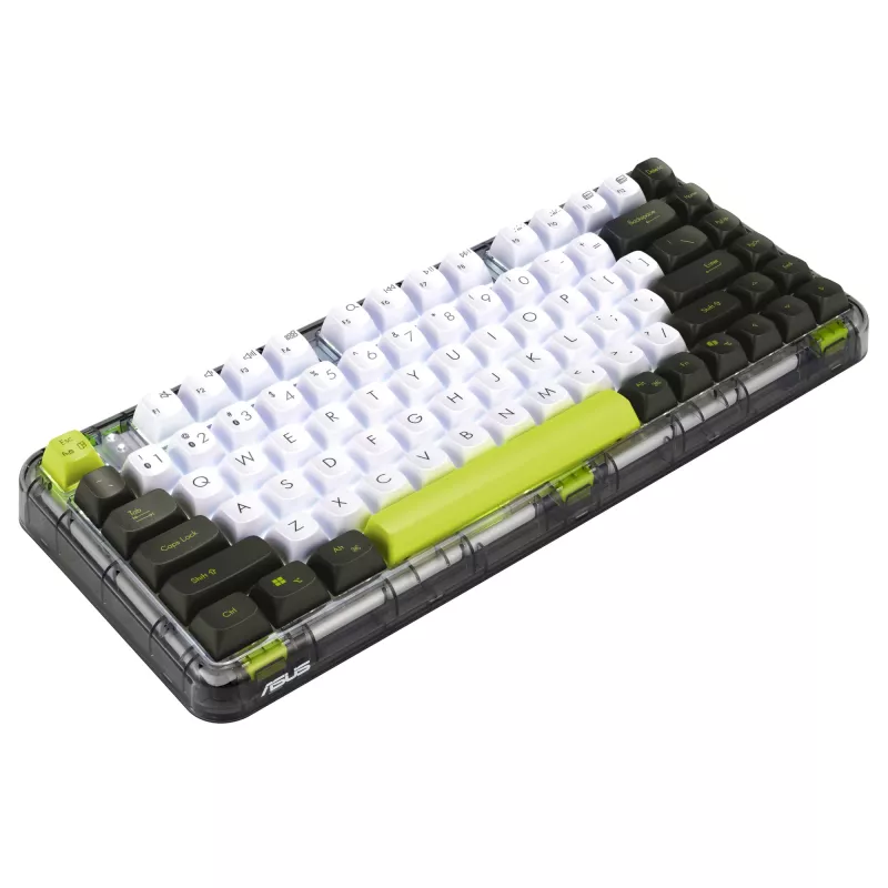 ASUS Jelly75 KD201 mechanisch toetsenbord, 75% layout, USB, RF draadloos en Bluetooth, veelkleurig