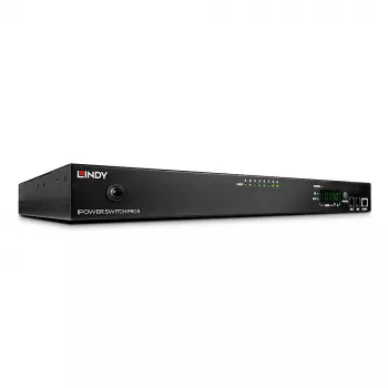 Lindy IPower Switch Pro 8 (Power Management over IP), binnen, C14-koppeling, zwart, staal, 8 stopcontacten, oververhitting