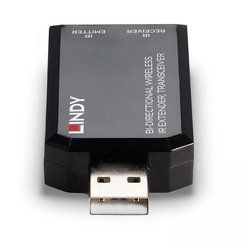 Lindy bidirectionele draadloze IR-extender, transceiver, AV-zender en -ontvanger, 150 m, bedraad, zwart