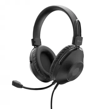 Trust HS-250 headset bedrade headset hoofdband gesprekken/muziek zwart