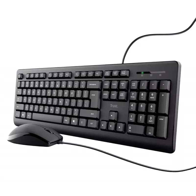 Trust TKM-250 toetsenbord muis inbegrepen kantoor USB QWERTZ Duits zwart