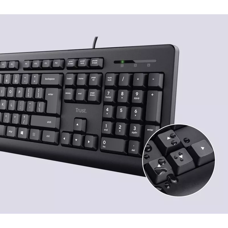 Trust TKM-250 toetsenbord muis inbegrepen kantoor USB QWERTZ Duits zwart