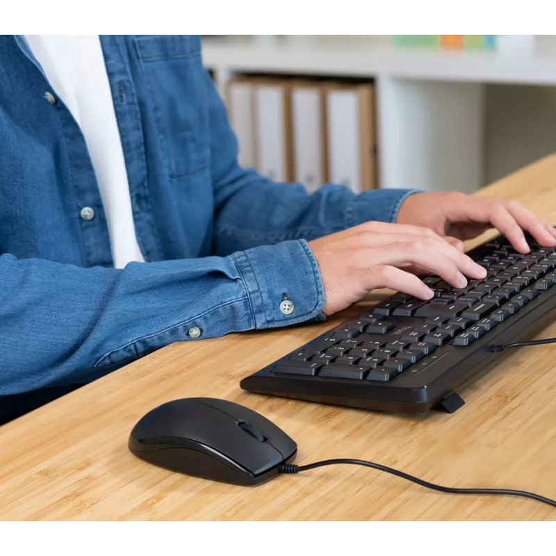 Trust TKM-250 toetsenbord muis inbegrepen kantoor USB QWERTZ Duits zwart