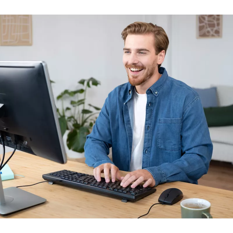 Trust TKM-250 toetsenbord muis inbegrepen kantoor USB QWERTZ Duits zwart