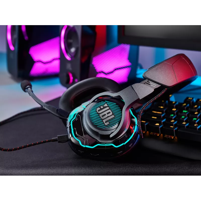 JBL Quantum One bedrade over-ear gaming headset, actieve ruisonderdrukking, USB-C, 3,5 mm, 20 - 20000 Hz, zwart