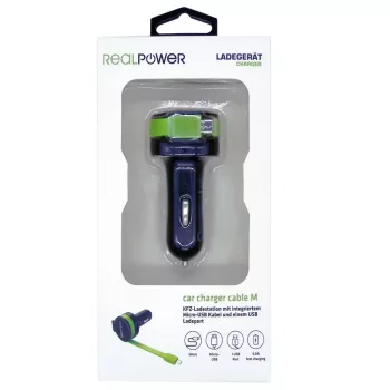 Mobiele oplader RealPower 257635 universeel zwart groen