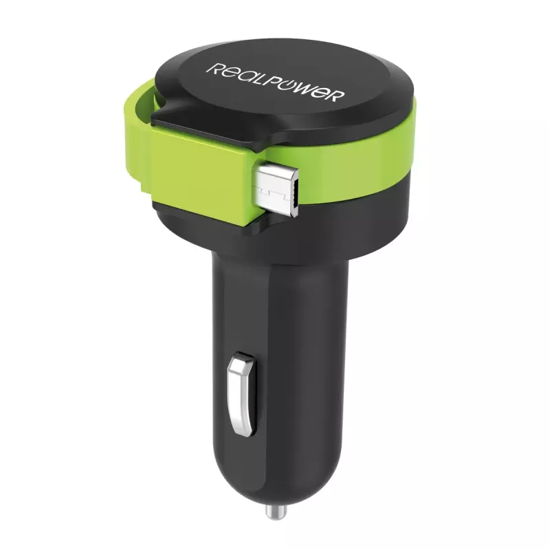 Mobiele oplader RealPower 257635 universeel zwart groen