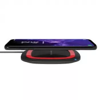 Draadloze oplader RealPower FreeCharge-10 smartphone zwart rood
