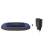 RealPower FreeCharge-10 Draadloos oplaadstation met adapter, zwart/blauw (257640)