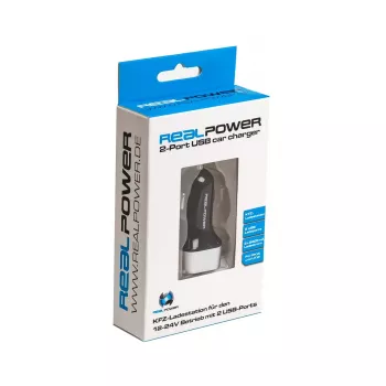 Mobiele oplader RealPower 176635 universeel zwart zilver
