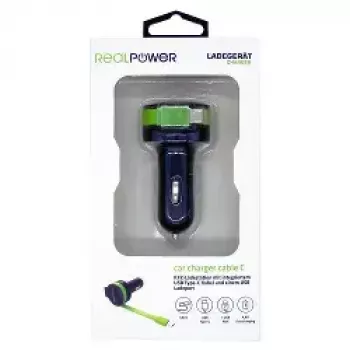Mobiele oplader RealPower 257636 universeel zwart groen