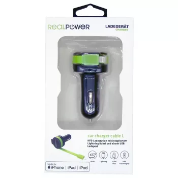 Mobiele oplader RealPower 257637 universeel zwart groen