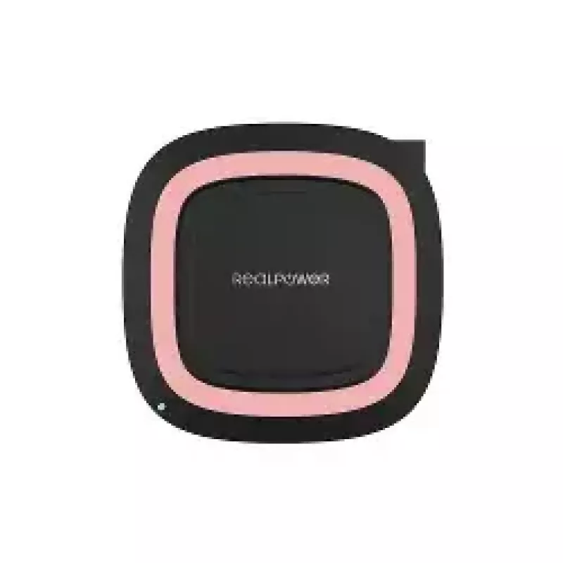 RealPower FreeCharge-10 Draadloos oplaadstation met adapter, zwart/roze (266105)