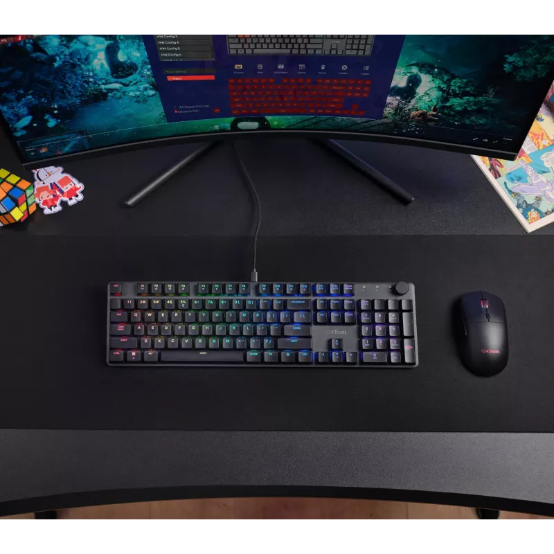 Gaming-toetsenbord Trust GXT 866 Torix mechanisch USB QWERTZ zwart