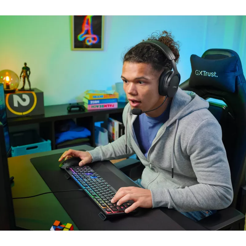 Gaming-toetsenbord Trust GXT 866 Torix mechanisch USB QWERTZ zwart