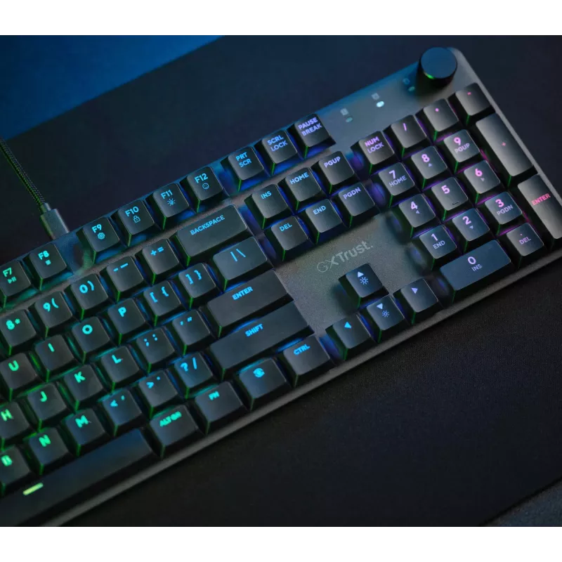 Gaming-toetsenbord Trust GXT 866 Torix mechanisch USB QWERTZ zwart