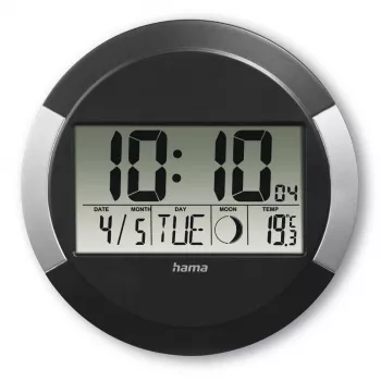 Hama Ischia radiowecker rond zwart, zilver