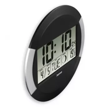 Hama Ischia radiowecker rond zwart, zilver