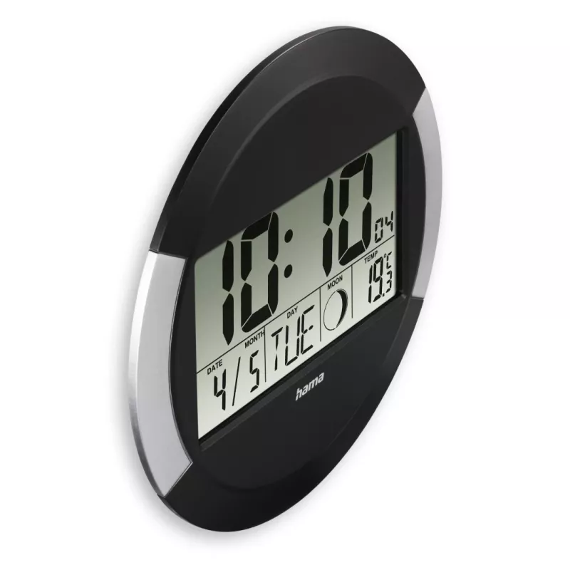 Hama Ischia radiowecker rond zwart, zilver