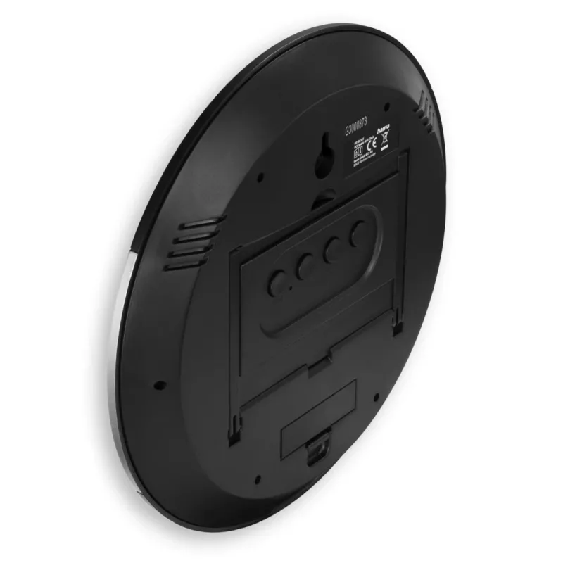 Hama Ischia radiowecker rond zwart, zilver