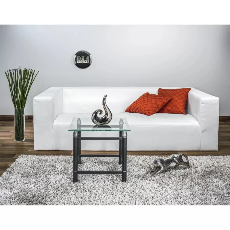 Hama Ischia radiowecker rond zwart, zilver