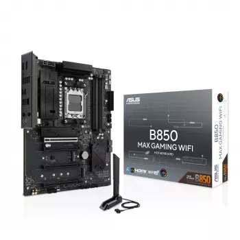 Moederbord ASUS B850 MAX GAMING WIFI Socket AM5 ATX, AMD B850, DDR5, 4 DIMM, 256 GB, Wi-Fi 6E, 2.5Gb Ethernet