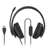 Hama HS-USB300 V2 headset bedraad hoofdband kantoor/callcenter USB Type-A zwart