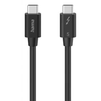 Hama USB-C Thunderbolt 5-kabel 80 Gbit/s, 5 A, 240 W, 8K, 1 m