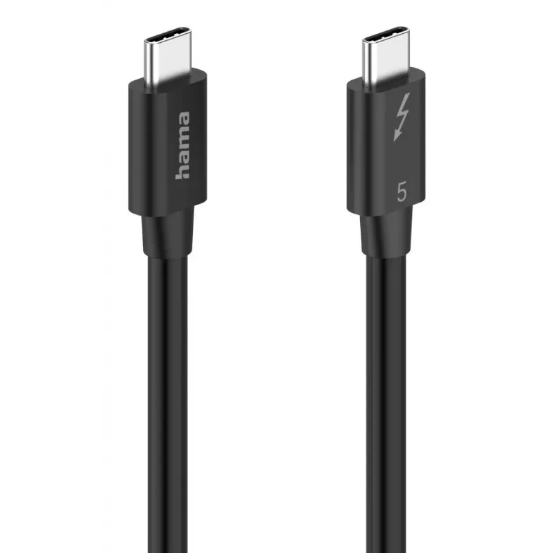 Hama USB-C Thunderbolt 5-kabel 80 Gbit/s, 5 A, 240 W, 8K, 1 m