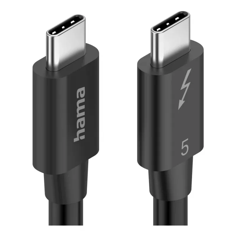 Hama USB-C Thunderbolt 5-kabel 80 Gbit/s, 5 A, 240 W, 8K, 1 m