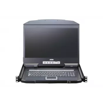 Rackconsole ATEN CL3116NX 47 cm (18,5 inch) LCD 1366x768 USB/PS2 VGA 1U metaal/kunststof zwart