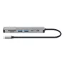 Manhattan USB-C dock/hub met kaartlezer, aansluitingen (x5): HDMI, USB-A (x2) en USB-C (x2), met Power Delivery (PD) 100W – vereist externe USB-C-oplader (niet inbegrepen). USB-gevoed (geen externe voeding nodig) wanneer PD niet wordt gebruikt