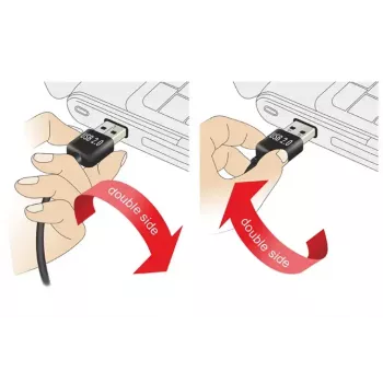USB-kabel DeLOCK 1 m USB 2.0 A - B stekker/stekker zwart