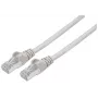 Intellinet netwerk-patchkabel, Cat6, 1m, grijs, koper, S/FTP, LSOH / LSZH, PVC, RJ45, vergulde contacten, knikbescherming, aangegoten knikbeschermingshuls, levenslange garantie