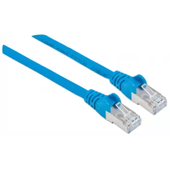 Intellinet netwerk-patchkabel, Cat6, 15 m, blauw, koper, S/FTP, LSOH / LSZH, PVC, RJ45, vergulde contacten, snagless, met knikbescherming, levenslange garantie