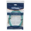 Intellinet glasvezel-patchkabel, OM3, LC/LC, 1 m, aqua, duplex, multimode, 50/125 µm, LSZH, vezel, levenslange garantie