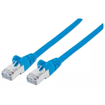 Intellinet netwerk-patchkabel, Cat6A, 2 m, blauw, koper, S/FTP, LSOH/LSZH, PVC, RJ45, vergulde contacten, rastnasvrije knikbescherming, aangegoten, levenslange garantie