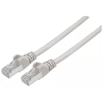 Intellinet netwerk-patchkabel, Cat6A, 2 m, grijs, koper, S/FTP, LSOH / LSZH, PVC, RJ45, vergulde contacten, snagless, booted, levenslange garantie