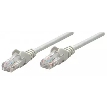 Intellinet netwerk-patchkabel, Cat5e, 0,25 m, grijs, CCA, SF/UTP, PVC, RJ45, vergulde contacten, rastnasbescherming, knikbescherming, levenslange garantie