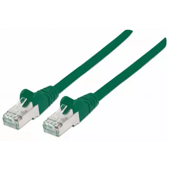 Intellinet netwerk-patchkabel, Cat7-kabel/Cat6A-stekker, 1 m, groen, koper, S/FTP, LSOH/LSZH, PVC, RJ45, vergulde contacten, rastnasvrij, knikbescherming, levenslange garantie