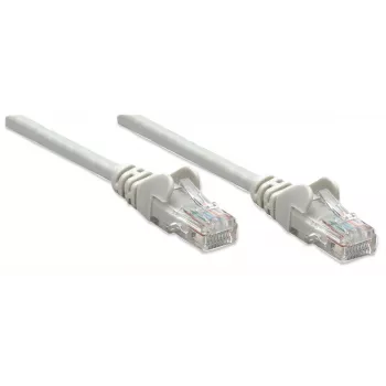 Intellinet netwerk-patchkabel, Cat5e, 0,5 m, grijs, CCA, U/UTP, PVC, RJ45, vergulde contacten, rastnasvrij, knikbescherming, levenslange garantie