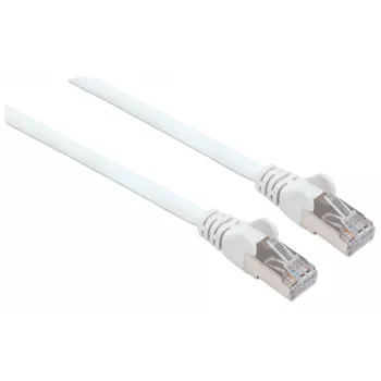 Intellinet netwerk-patchkabel, Cat6, 7,5 m, wit, koper, S/FTP, LSOH / LSZH, PVC, RJ45, vergulde contacten, rastnasenfreier knikbescherming, levenslange garantie