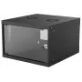 Intellinet 19 inch netwerkkast – wandmontage (Basic), 6HE, 560 mm diep, zwart, gedemonteerd, max. 50 kg, bruikbare diepte 500 mm, glazen deur, rack, onderdelen voor wandmontage (bijv. schroeven en pluggen) niet inbegrepen