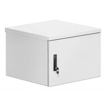 Intellinet Industrial IP55 19 inch wandmontage-behuizing met geïntegreerde ventilatoren, 9HE 600 mm diepte, op dak gemonteerde twee-ventilator ventilatie-eenheid, stof- en waterdichte behuizing, gemonteerd, lichtgrijs RAL7035