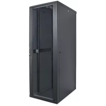 Intellinet 19 inch netwerkkast – vrijstaand, 42HE, 800 x 800 mm (B x D), zwart, flatpack, max. 1500 kg, meerpunts deurvergrendeling, één slot per zijwand, bruikbare diepte 123 tot 573 mm, IP20, rack, staal