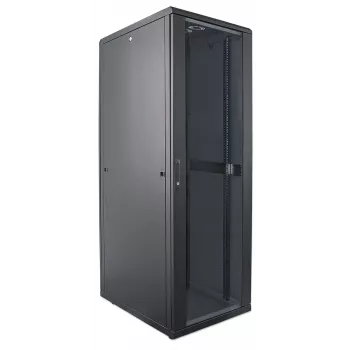 Intellinet 19 inch netwerkkast – vrijstaand, 42HE, 800 x 800 mm (B x D), zwart, flatpack, max. 1500 kg, meerpunts deurvergrendeling, één slot per zijwand, bruikbare diepte 123 tot 573 mm, IP20, rack, staal