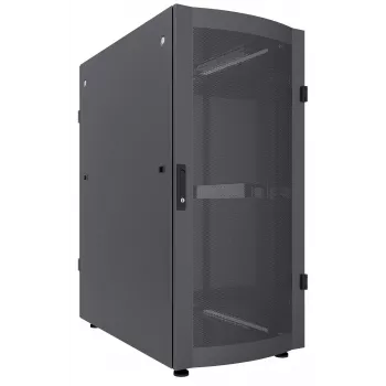 Intellinet 19 inch serverkast – vrijstaand, 36HE, 600 x 1200 mm (B x D), zwart, flatpack, max. 1500 kg, meerpunts deurvergrendeling, één vergrendeling per zijwand, bruikbare diepte 123 tot 973 mm, IP20, rack, staal