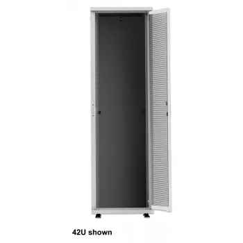 Intellinet 19 inch netwerkkast – vrijstaand (Basic), 36U, 600 x 1000 mm (B x D), grijs, flatpack, max. 600 kg, eenpunts deurslot, één slot per zijwand, bruikbare diepte 123 tot 773 mm, rack, IP20, staal
