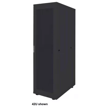 Intellinet 19 inch netwerkkast – vrijstaand (Basic), 36U, 600 x 1000 mm (B x D), zwart, flatpack, max. 600 kg, eenpunts deurslot, één slot per zijwand, bruikbare diepte 123 tot 773 mm, rack, IP20-geclassificeerd, staal